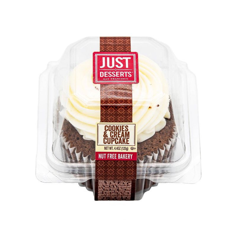 slide 1 of 5, Just Desserts Cookies & Cream Cupcake - 4.4oz, 4.4 oz