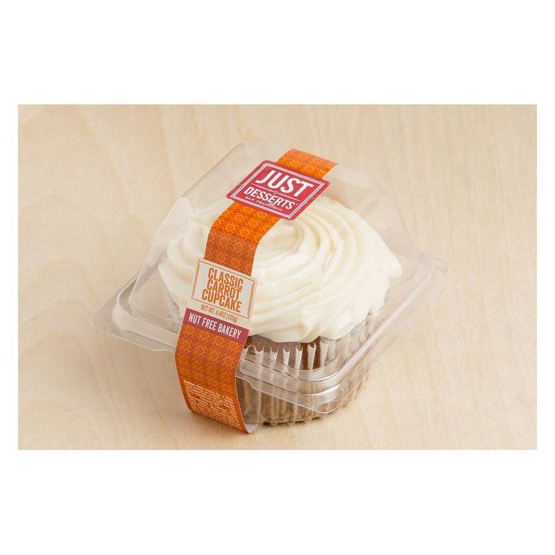 slide 3 of 5, Just Desserts Classic Carrot Cupcake - 4.4oz, 4.4 oz