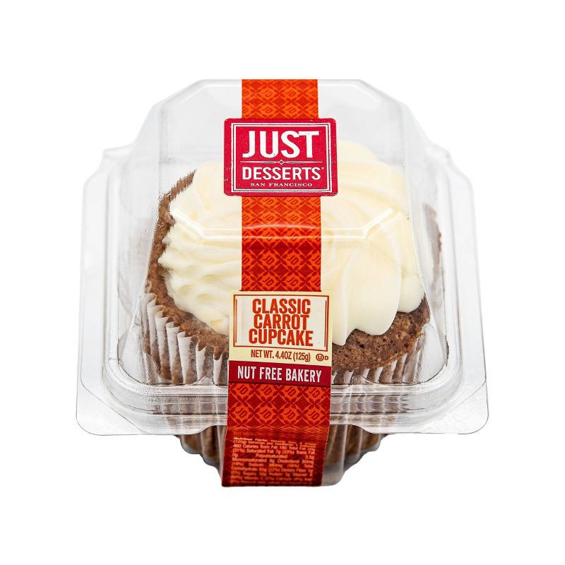 slide 1 of 5, Just Desserts Classic Carrot Cupcake - 4.4oz, 4.4 oz