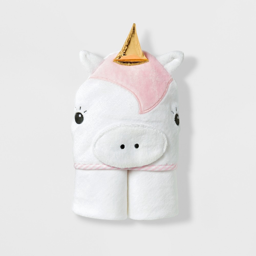 slide 2 of 2, Baby Unicorn Hooded Towel - Cloud Island White, 1 ct