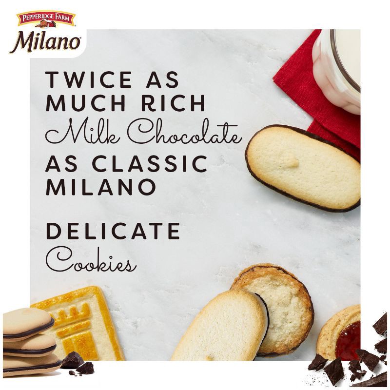 slide 2 of 12, Pepperidge Farm Milano Double Milk Chocolate Cookies - 7.5oz/15ct, 15 ct; 7.5 oz