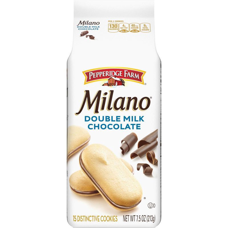 slide 9 of 12, Pepperidge Farm Milano Double Milk Chocolate Cookies - 7.5oz/15ct, 15 ct; 7.5 oz