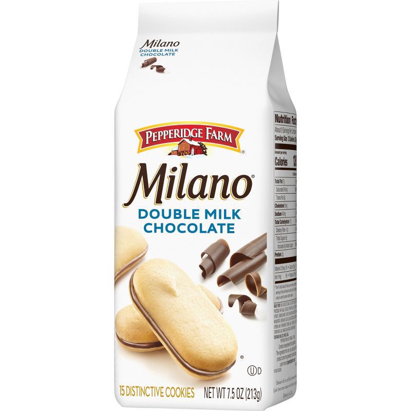 slide 10 of 12, Pepperidge Farm Milano Double Milk Chocolate Cookies - 7.5oz/15ct, 15 ct; 7.5 oz