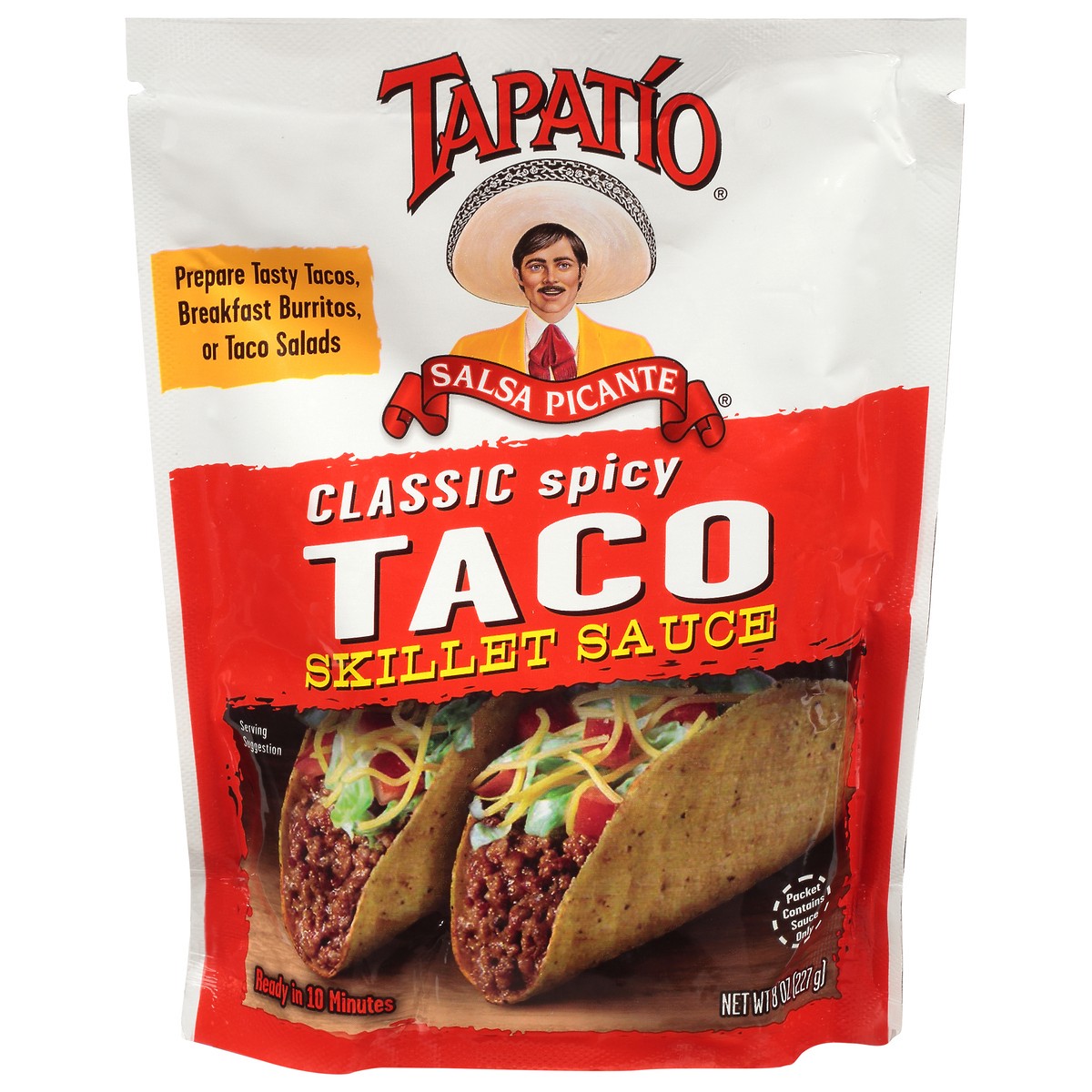 slide 10 of 12, Tapatio Salsa Picante Taco Classic Spicy Skillet Sauce 8 oz Pouch, 8 oz