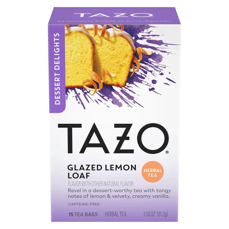 slide 3 of 4, Tazo Glazed Lemon Loaf Dessert Delights Tea Bags - 15ct, 15 ct