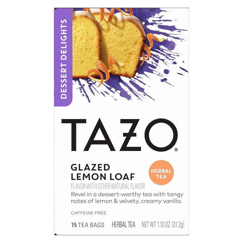 slide 4 of 5, Tazo Glazed Lemon Loaf Dessert Delights Tea Bags - 15ct, 15 ct