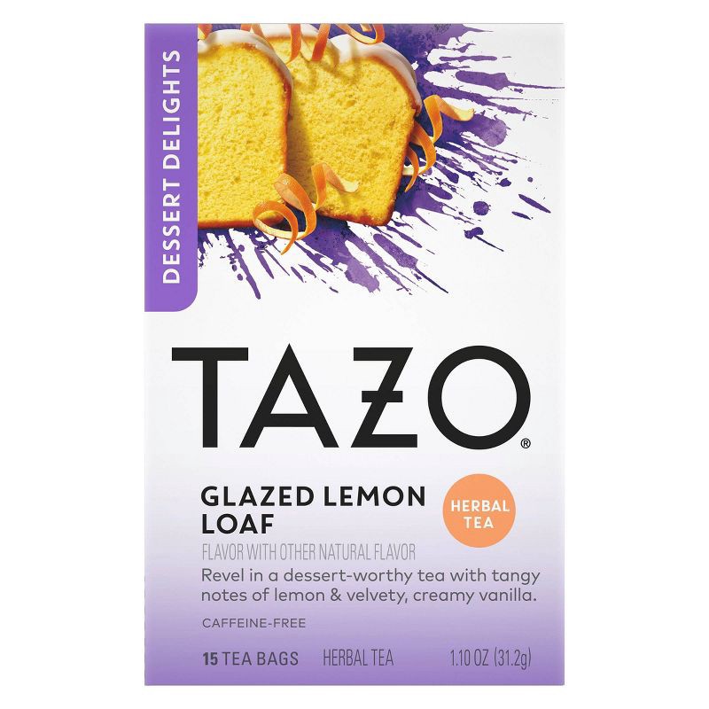slide 1 of 4, Tazo Glazed Lemon Loaf Dessert Delights Tea Bags - 15ct, 15 ct