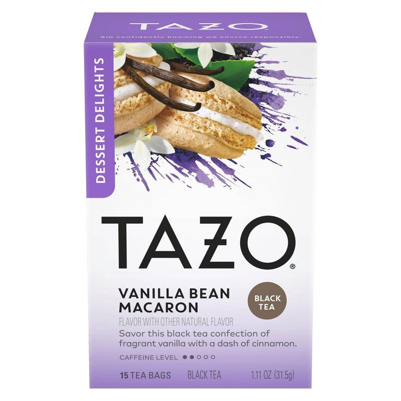 slide 3 of 7, Tazo Vanilla Bean Macaron Dessert Delights Tea Bags - 15ct, 15 ct