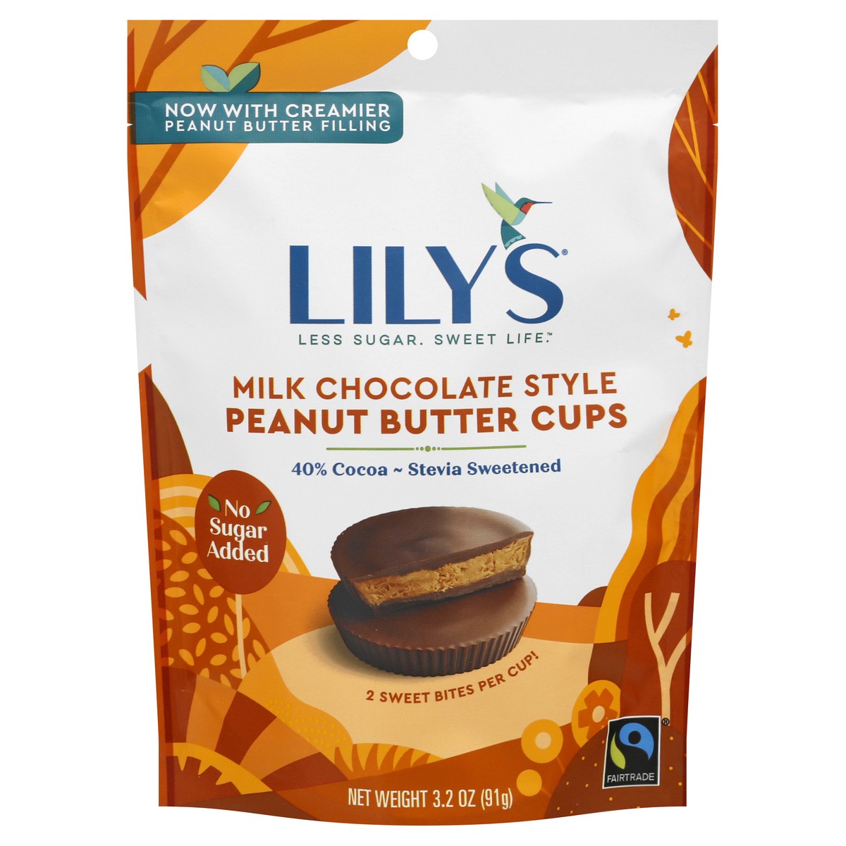 slide 1 of 3, Lily's Sweets Milk Chocolate Style Peanut Butter Cups, 3.5 oz