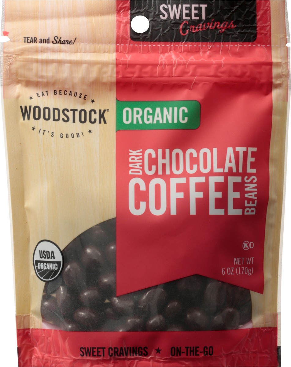 slide 7 of 12, Woodstock Organic Dark Chocolate Coffee Beans 6 oz, 6 oz