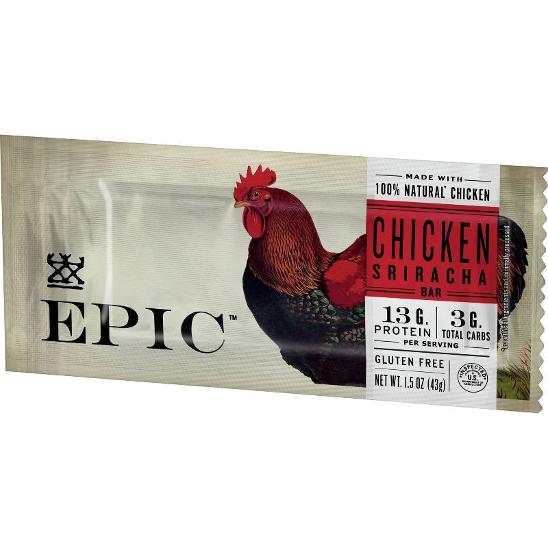 slide 3 of 9, Epic Chicken Sriracha Nutrition Bar - 1.5oz, 1.5 oz