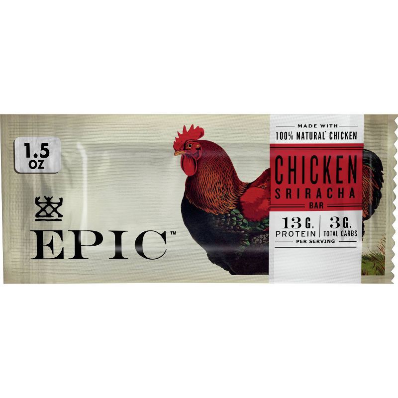 slide 1 of 9, Epic Chicken Sriracha Nutrition Bar - 1.5oz, 1.5 oz