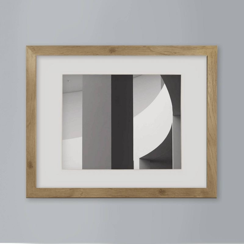 slide 1 of 5, 11" x 14" Matted to 8" x 10" Thin Gallery Frame with Mat - Threshold™: Modern Wall Decor, Beveled Acid-Free Mat, MDF, 1 ct