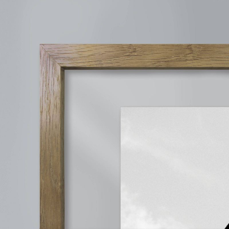 slide 3 of 4, 11" x 15" Floated to 8" x 10" Thin Gallery Float Frame Natural - Threshold™: Modern Wall Decor, MDF, FSC Certified, 1 ct