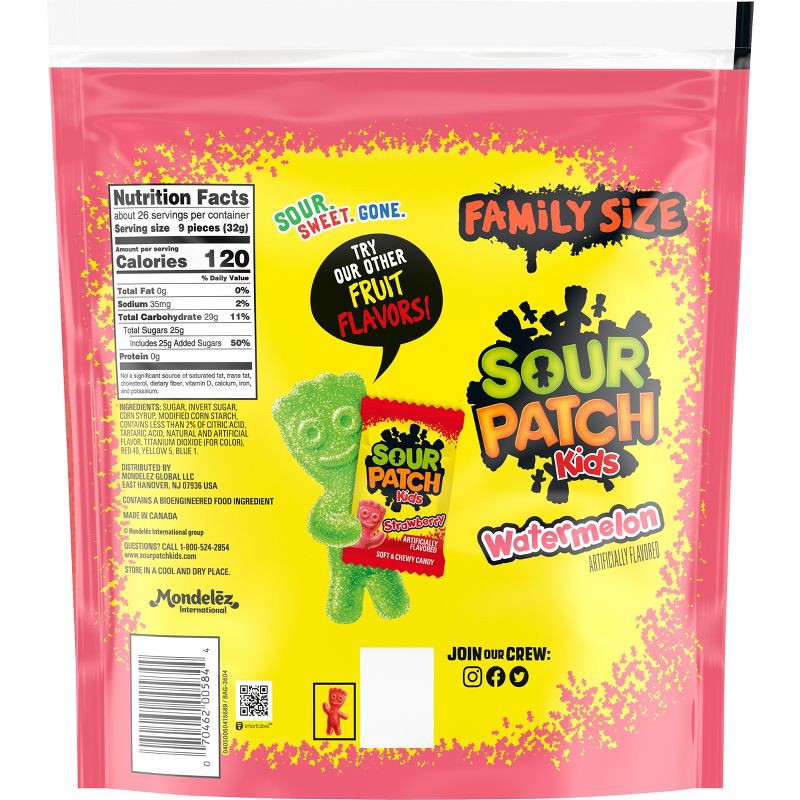 slide 6 of 12, Sour Patch Watermelon Soft & Chewy Candy - 28.8oz, 28.8 oz