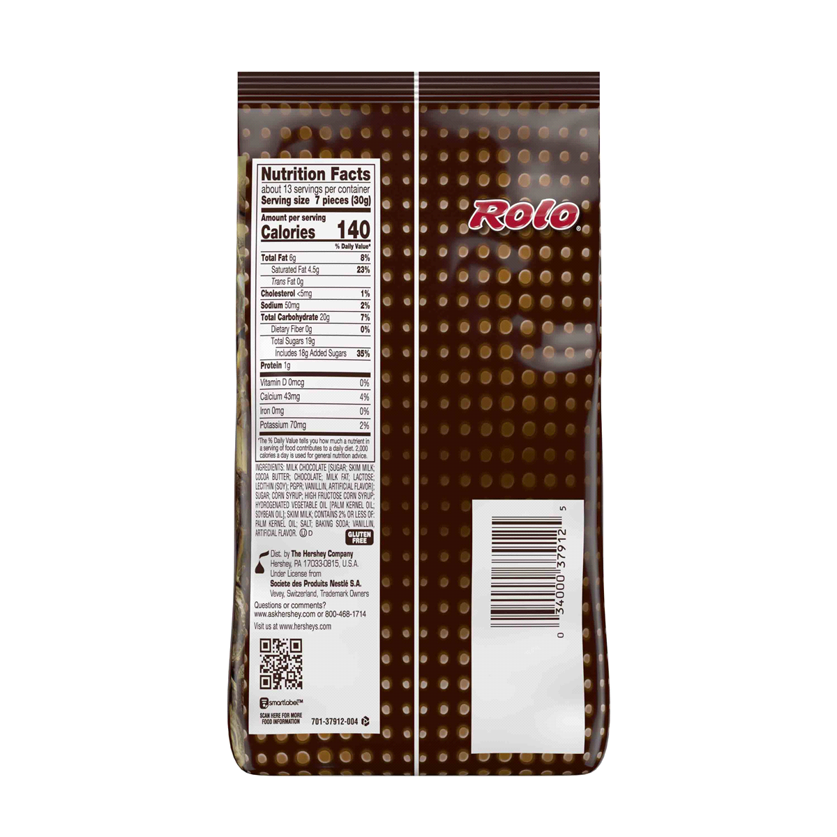 slide 3 of 6, Rolo Chewy Caramel in Milk Chocolate Family Bag, 19.75 oz