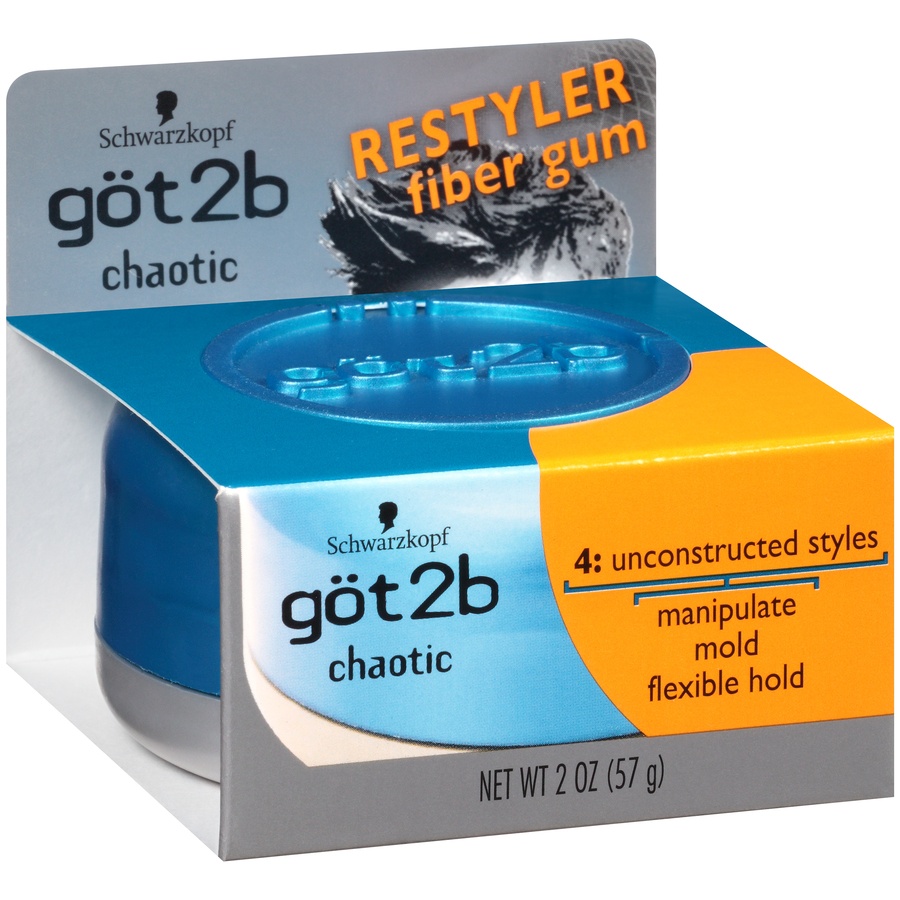 slide 3 of 7, Got2b Chaotic Restyler Fiber Gum, 2 oz