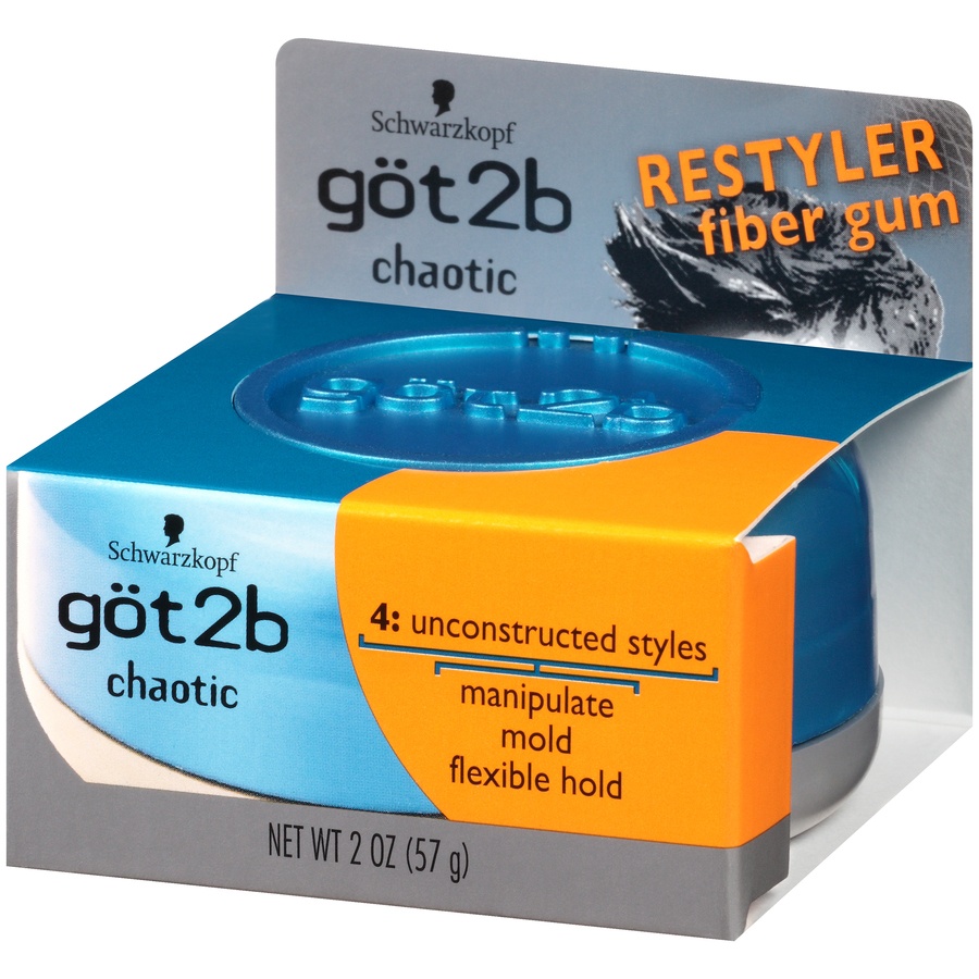 slide 2 of 7, Got2b Chaotic Restyler Fiber Gum, 2 oz