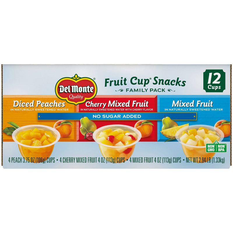 slide 3 of 4, Del Monte Fruit Cup Family Pack - 12ct, 12 ct