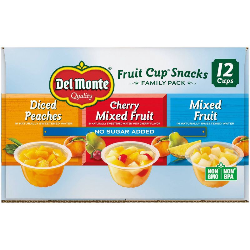 slide 4 of 4, Del Monte Fruit Cup Family Pack - 12ct, 12 ct