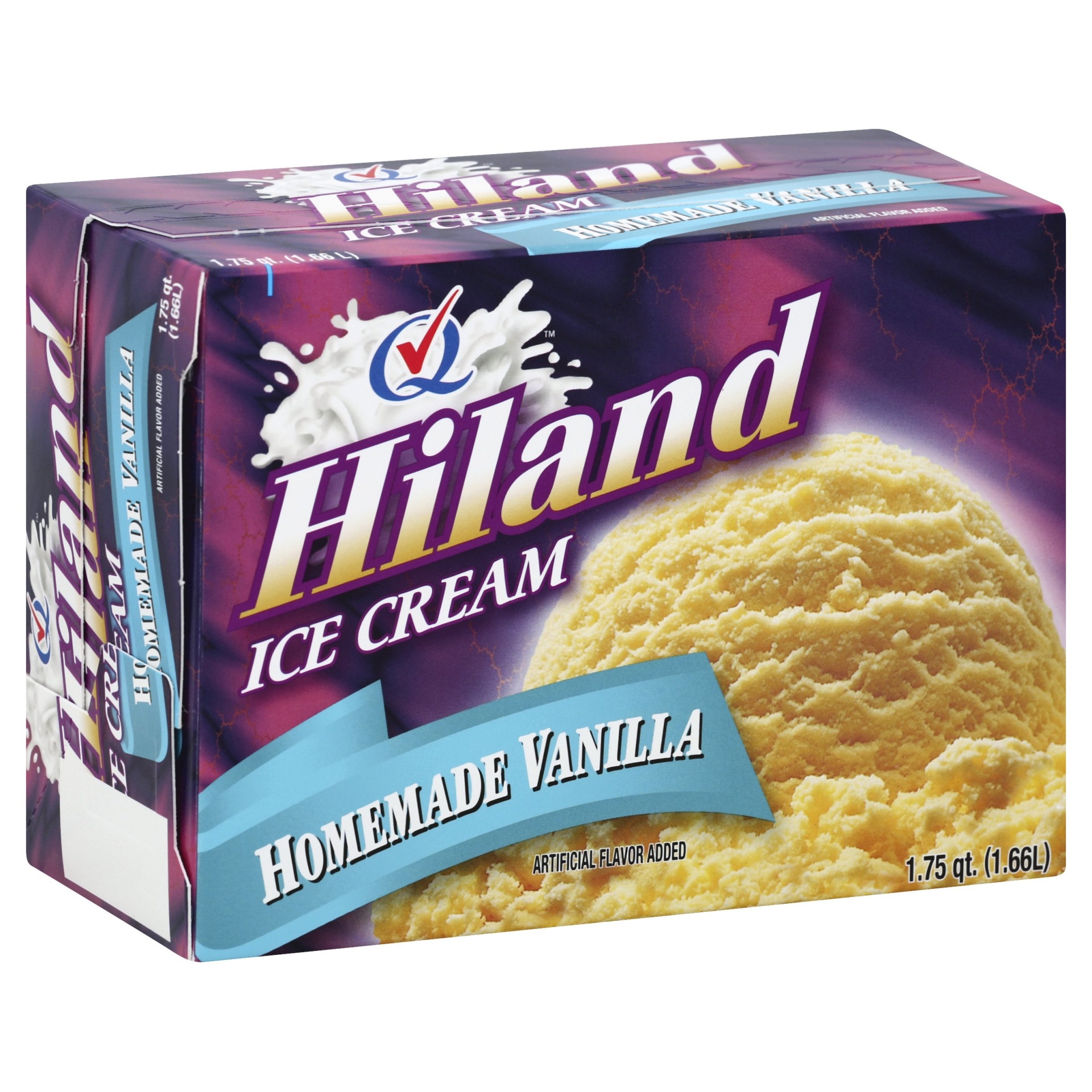 slide 1 of 1, Hiland Dairy Homemade Vanilla Ice Cream, 56 oz