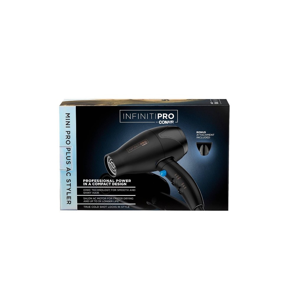 slide 4 of 5, Infiniti Pro by Conair Mini AC Motor Travel Dryer, 1 ct