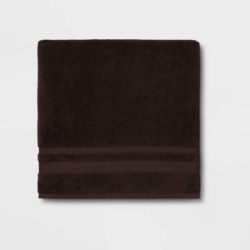 slide 1 of 1, Performance Bath Sheet Dark Brown - Threshold, 1 ct