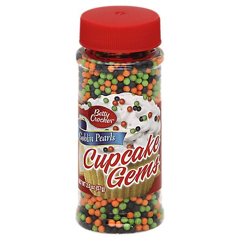 slide 1 of 1, Betty Crocker Cupcake Gems Goblin Pearls, 2 oz