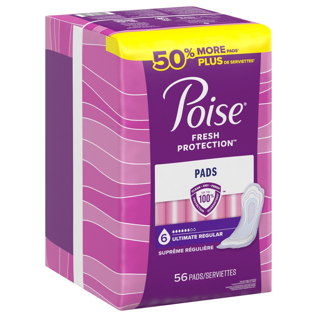 slide 4 of 9, Poise Original Design Postpartum Incontinence Pads for Women - Ultimate Absorbency - Regular - 56ct, 56 ct