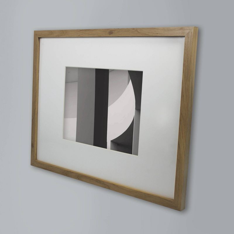 slide 2 of 4, 14" x 18" Matted to 8" x 10" Thin Gallery Frame with Mat - Threshold™: Modern MDF Wall Art Display, Acid-Free Beveled Mat, 1 ct