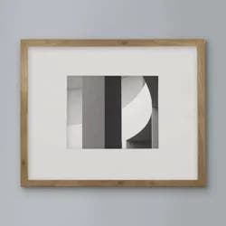 14" x 18" Matted to 8" x 10" Thin Gallery Frame with Mat - Threshold™: Modern MDF Wall Art Display, Acid-Free Beveled Mat