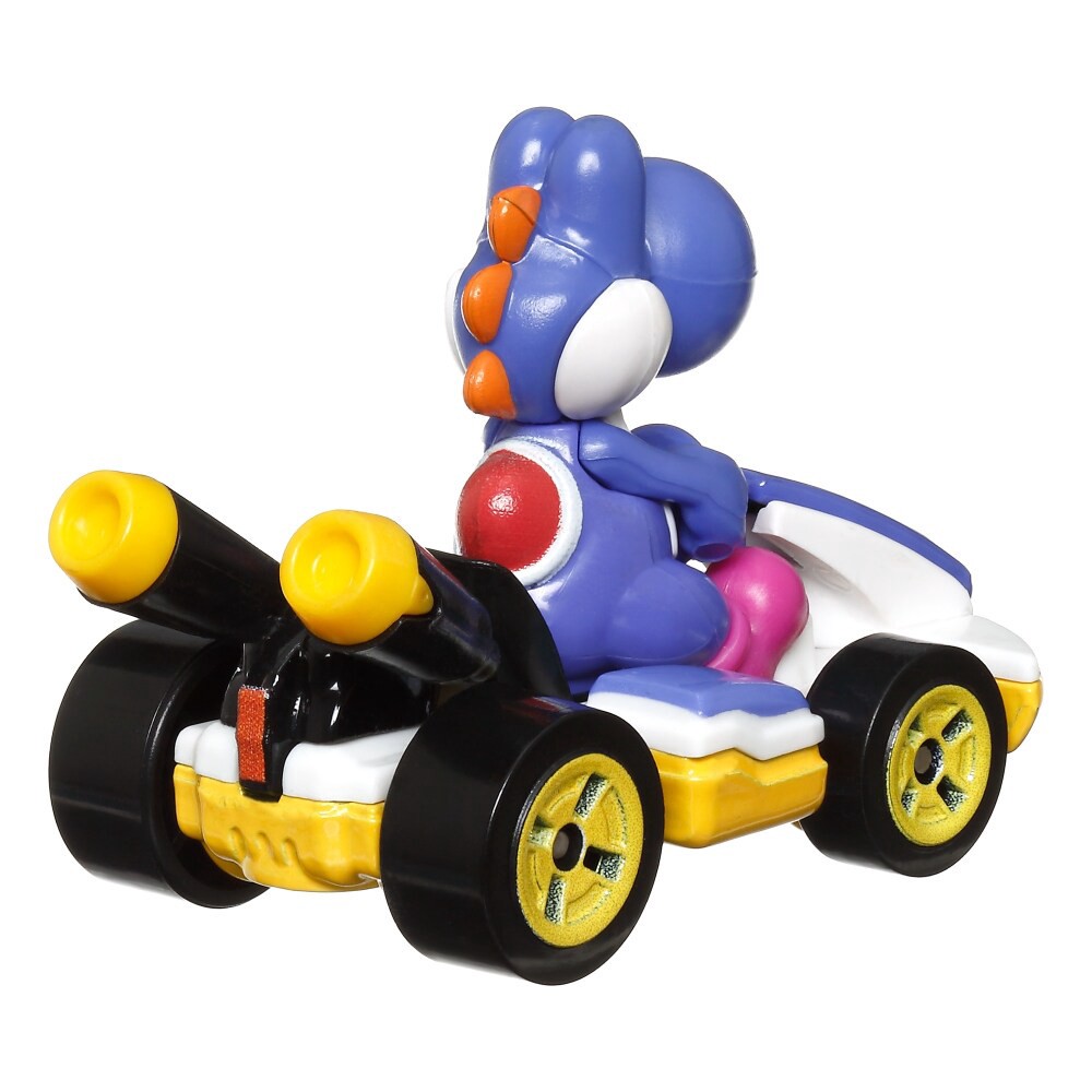 slide 3 of 5, Mattel Hot Wheels Mario Kart Blue Yoshi Standard Kart Toy Vehicle, 1 ct