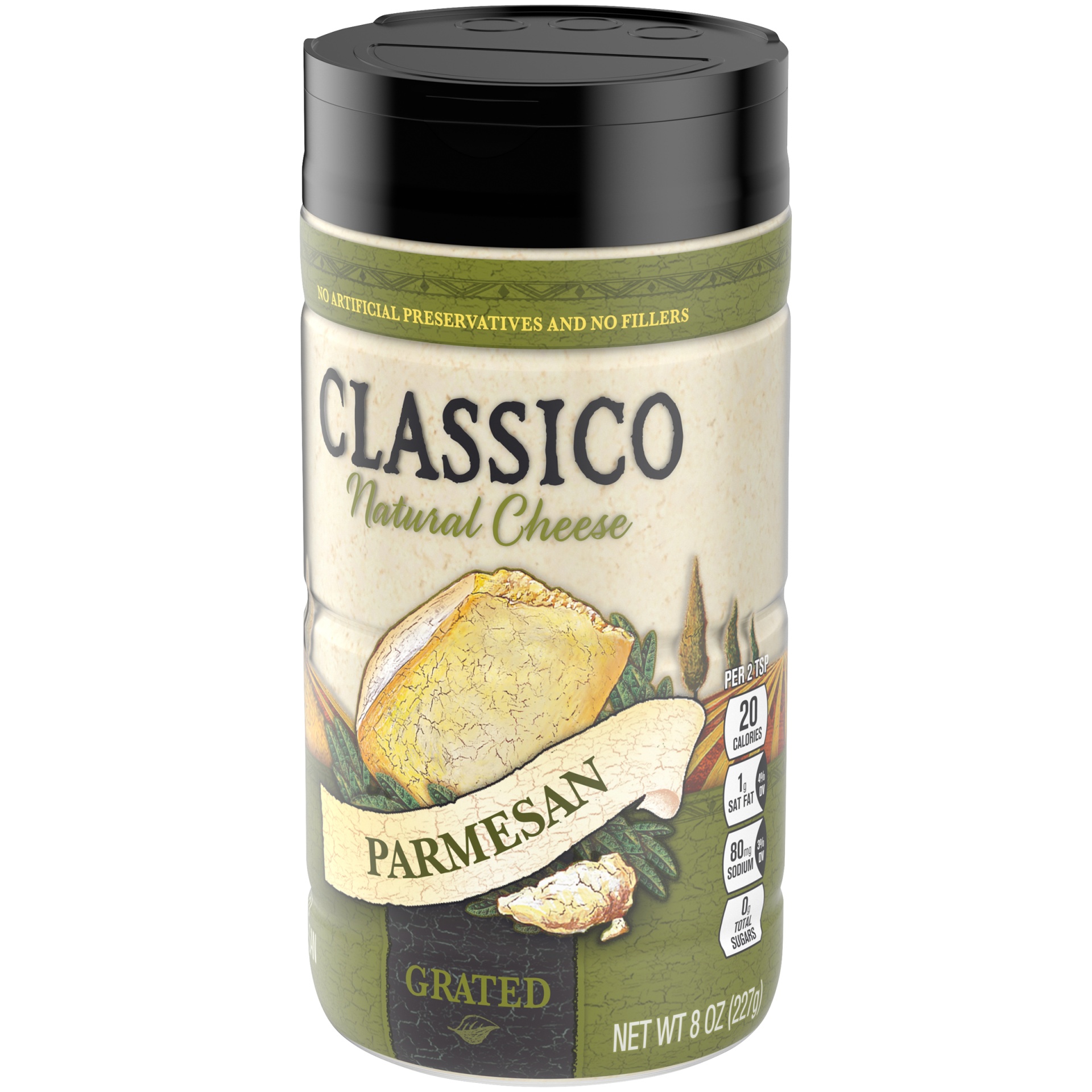 slide 4 of 7, Classico Grated Parmesan Cheese, 8 oz