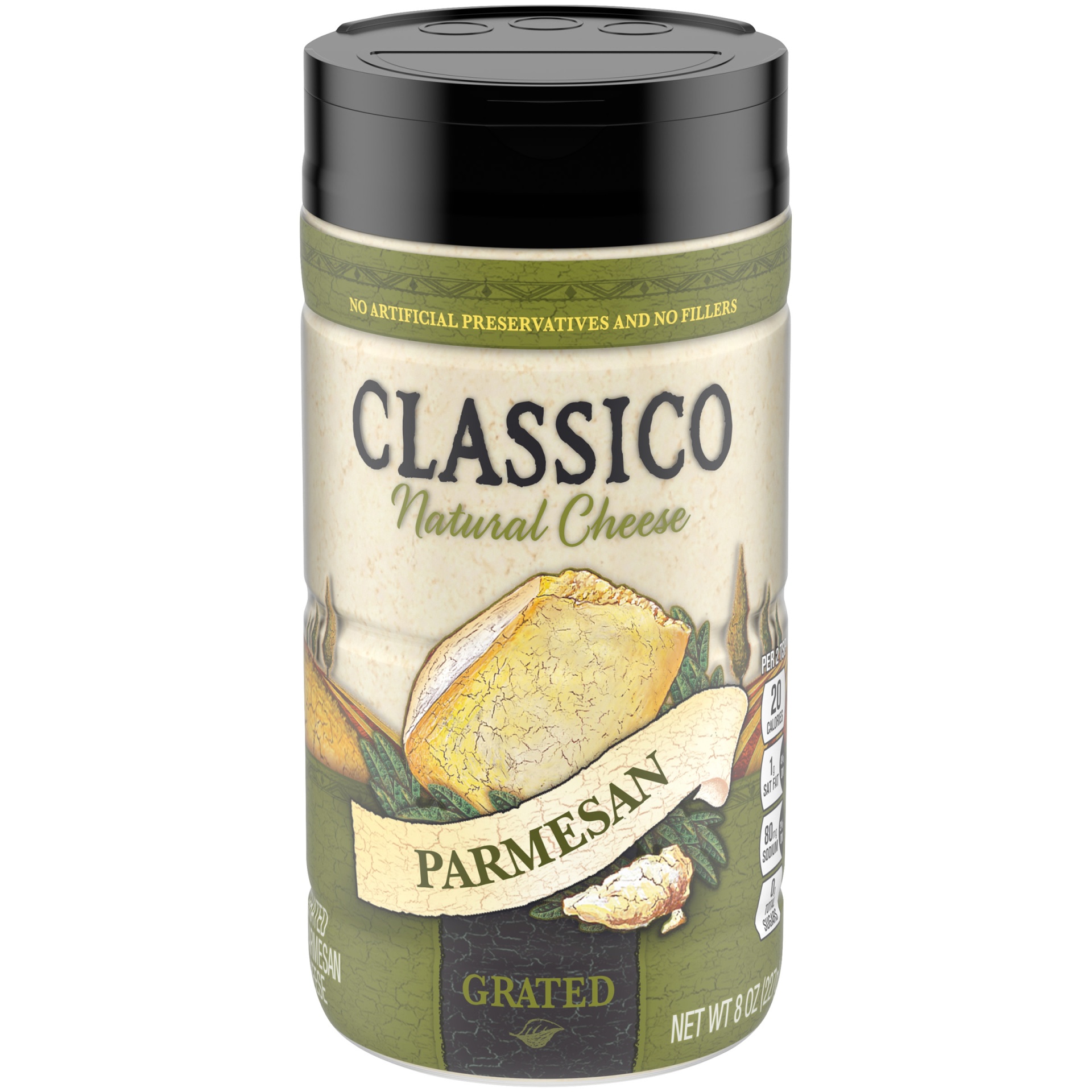 slide 1 of 7, Classico Grated Parmesan Cheese, 8 oz