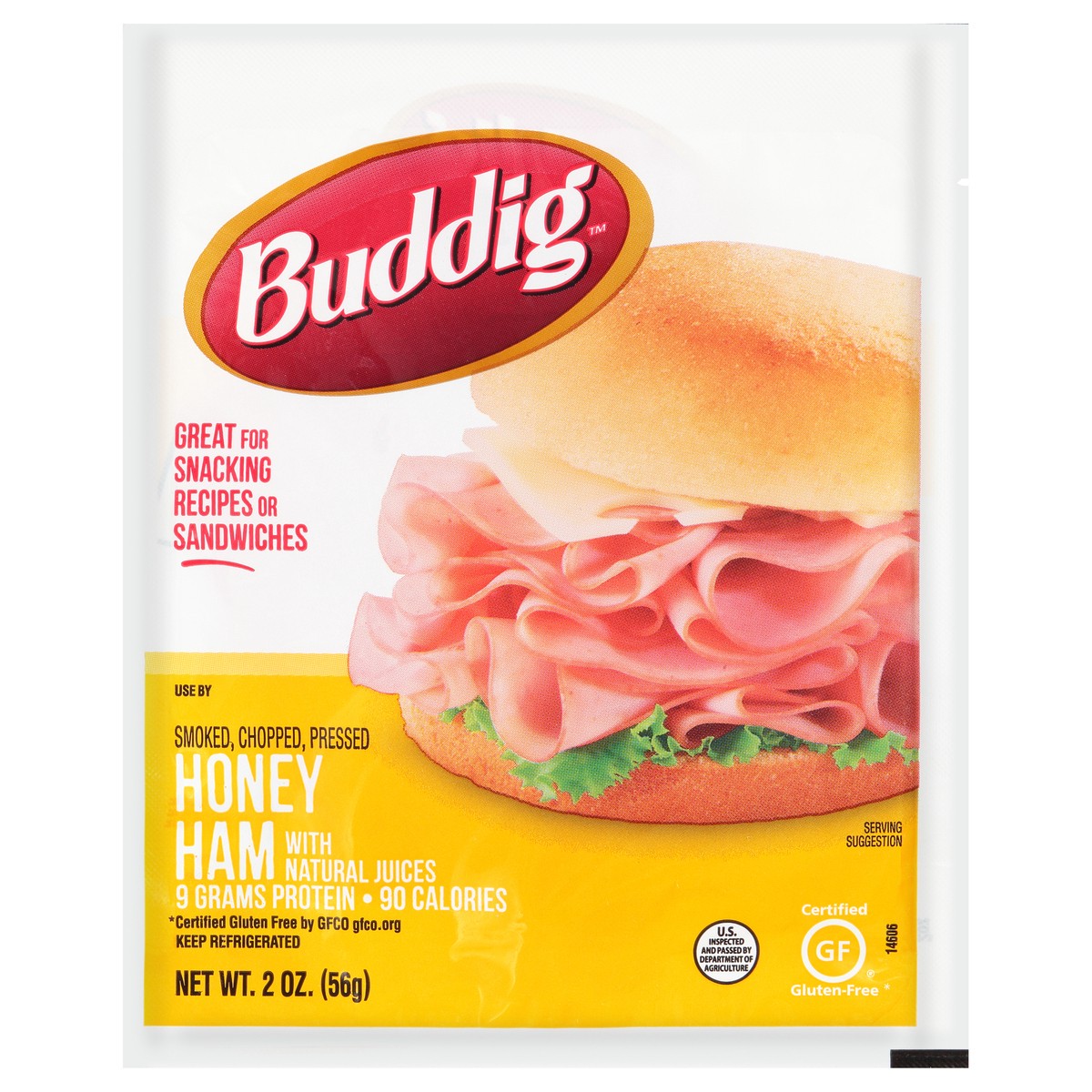 slide 1 of 7, Buddig Honey Ham Lunch Meat 2oz, 2 oz