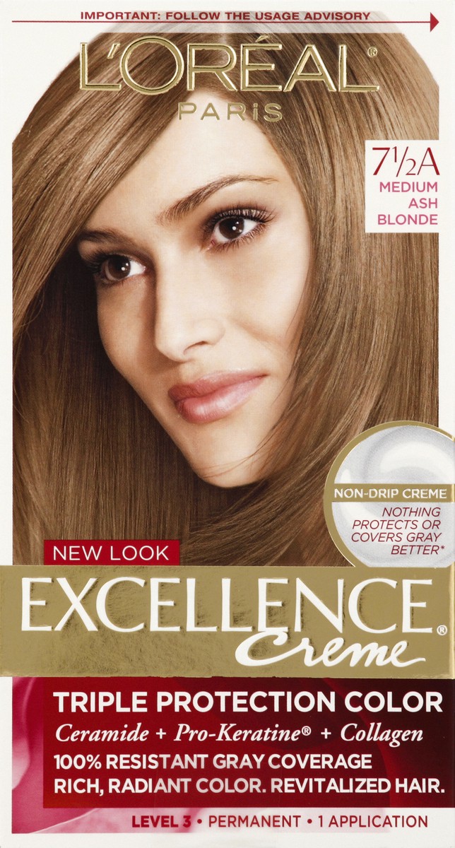 slide 2 of 4, L'Oréal Excellence Creme Medium Ash Blonde 7.5a, 1 ct