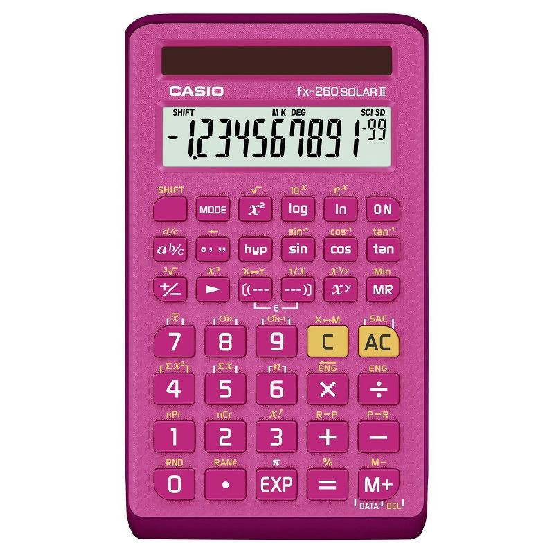 slide 1 of 3, Casio fx-260SolarII Scientific Calculator - Pink (260PK-BTS17), 260 ct