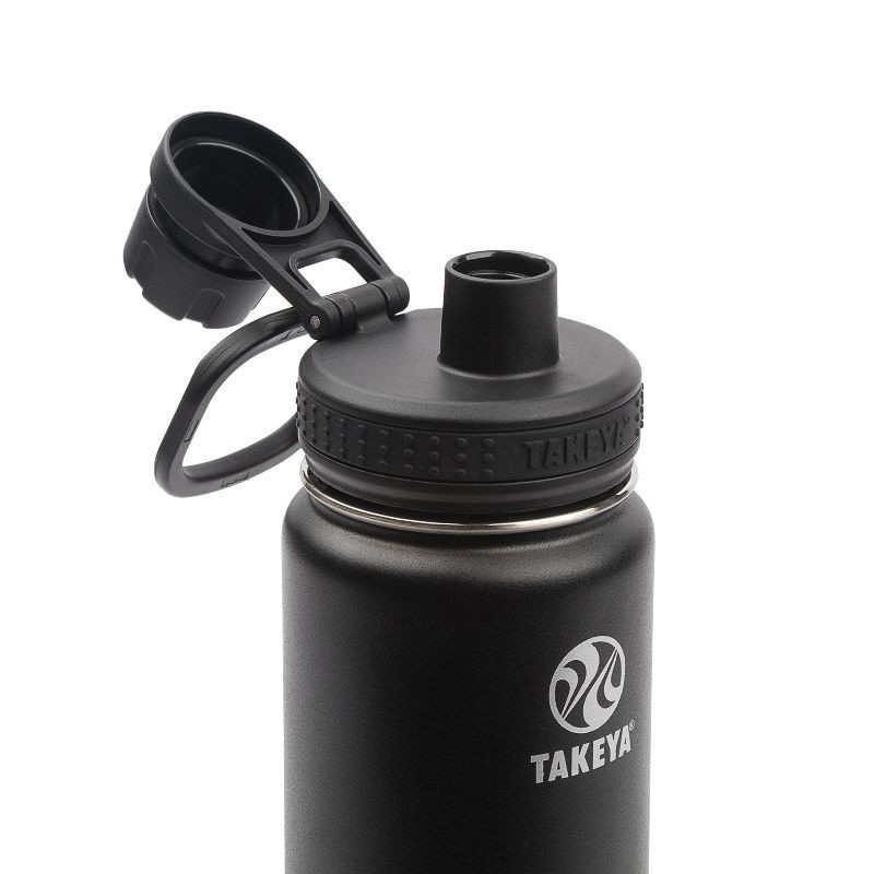 slide 4 of 7, Takeya Actives 18oz Insulated Stainless Steel Water Bottle - Black, 1 ct