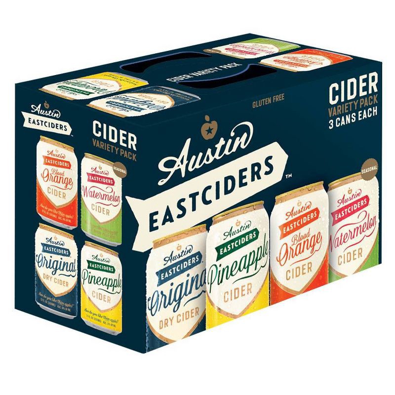 slide 1 of 1, Austin Eastciders Hard Cider Variety Pack - 12pk/12 fl oz Cans, 12 ct; 12 fl oz