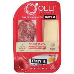 Olli Salumeria Sopressata/Asiago/Apple & Mango Snack Pack 2.3 oz