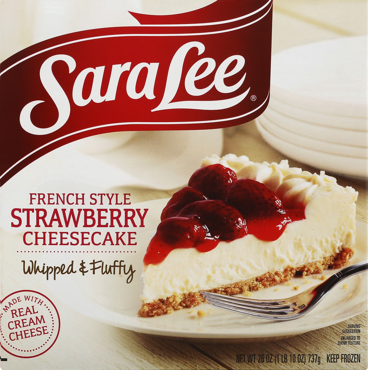 slide 2 of 9, Sara Lee French Style Cheesecake 7" Strawberry 26oz, 26 oz