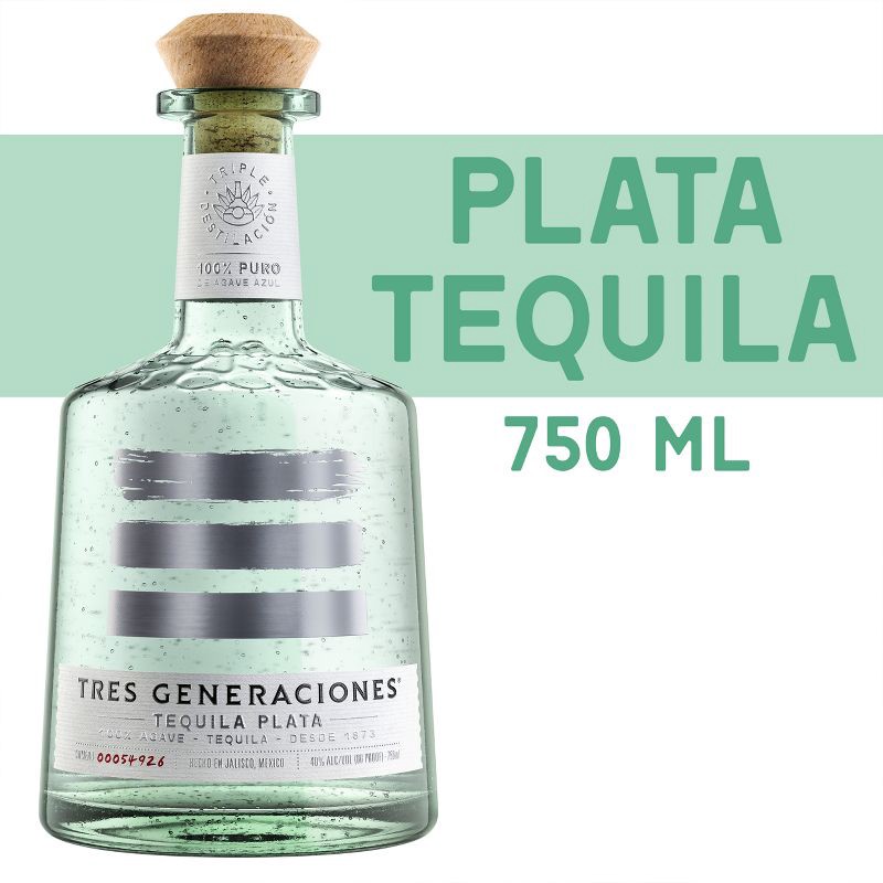 slide 3 of 7, Tres Generaciones Organic Plata Tequila - 750ml Bottle, 750 ml