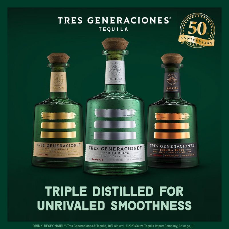 slide 7 of 7, Tres Generaciones Organic Plata Tequila - 750ml Bottle, 750 ml