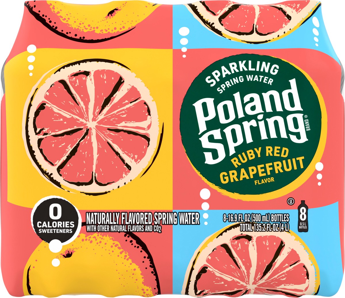 slide 5 of 8, Poland Spring Sparkling Water, Ruby Red Grapefruit- 16.9 fl oz, 16.9 fl oz