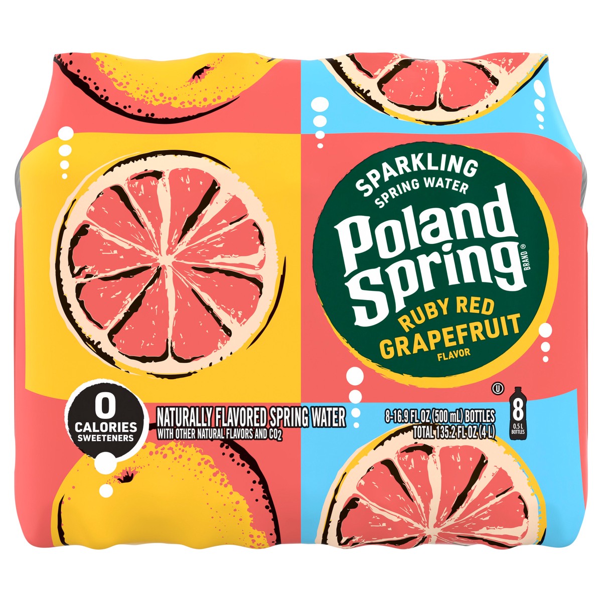 slide 1 of 8, Poland Spring Sparkling Water, Ruby Red Grapefruit- 16.9 fl oz, 16.9 oz
