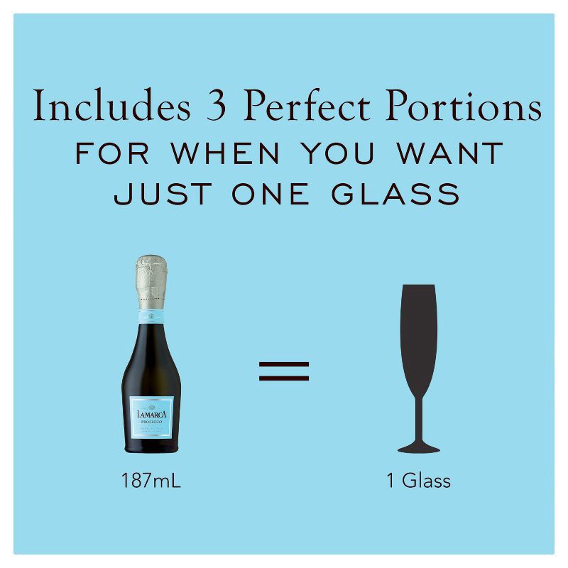 slide 6 of 12, La Marca Prosecco Sparkling Wine - 3pk/187ml Mini Bottles, 3 ct; 187 ml