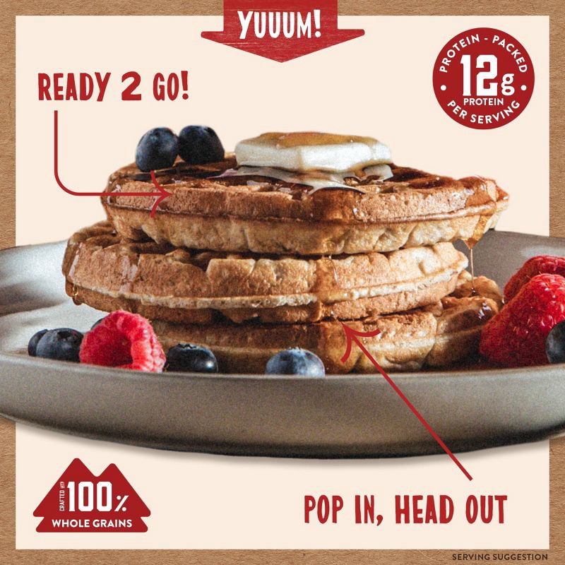 slide 3 of 9, Kodiak Cakes Kodiak Frozen Power Waffles Buttermilk & Vanilla -13.4oz/10ct, 13.4 oz, 10 ct