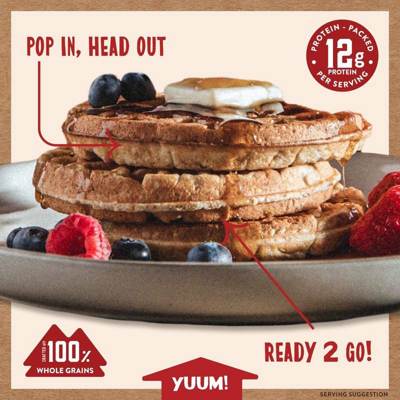 slide 6 of 9, Kodiak Cakes Kodiak Frozen Power Waffles Buttermilk & Vanilla -13.4oz/10ct, 13.4 oz, 10 ct