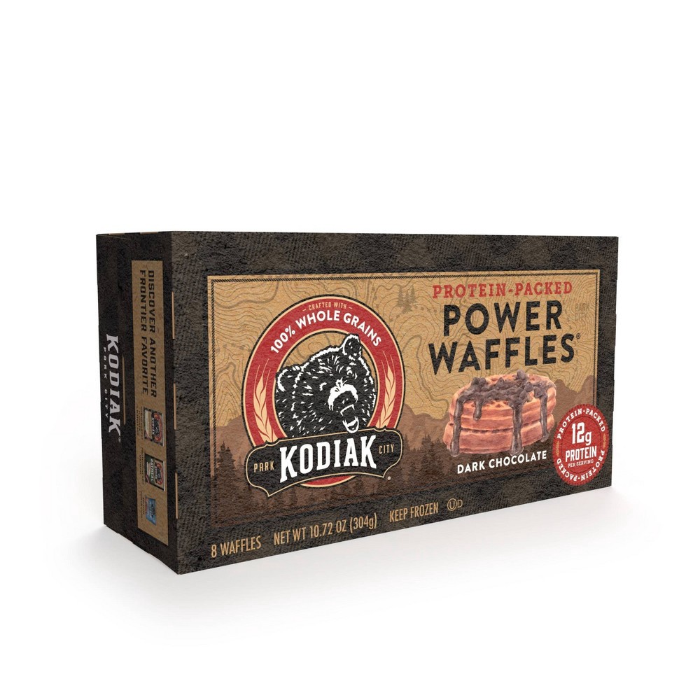 slide 3 of 6, Kodiak Cakes Dark Chocolate Power Waffles, 8 ct