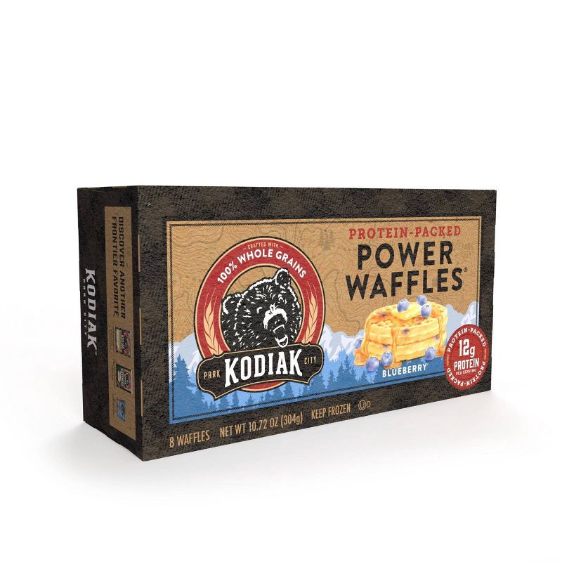 slide 2 of 6, Kodiak Cakes Kodiak Protein-Packed Power Waffles Blueberry Frozen Waffles - 8ct, 8 ct